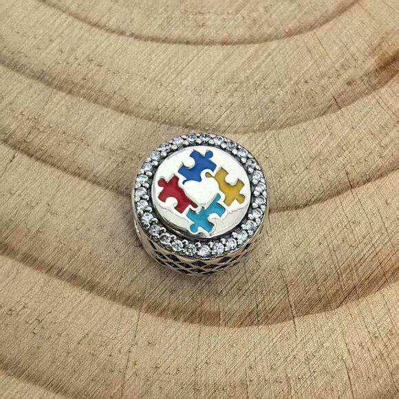 Pandora Jewelry - Pandora Autism Awareness Puzzle Charm, S925 Silver Jewelry